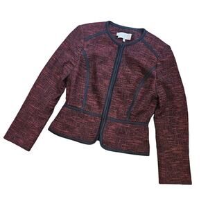 HOBBS London Red Black Florrie Jacket sz US 6 UK 10 DE 36 FR 38 Minimalist Retro